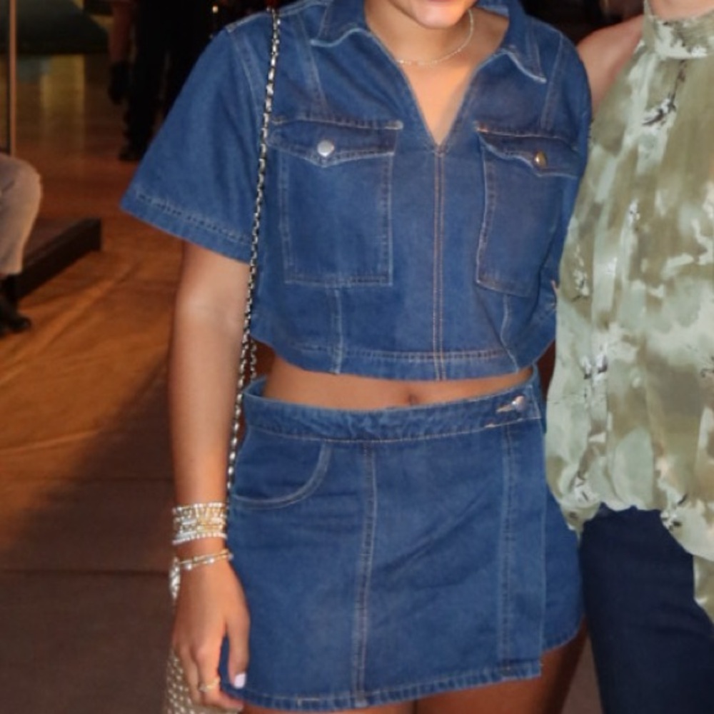 Denim Two-Piece Set